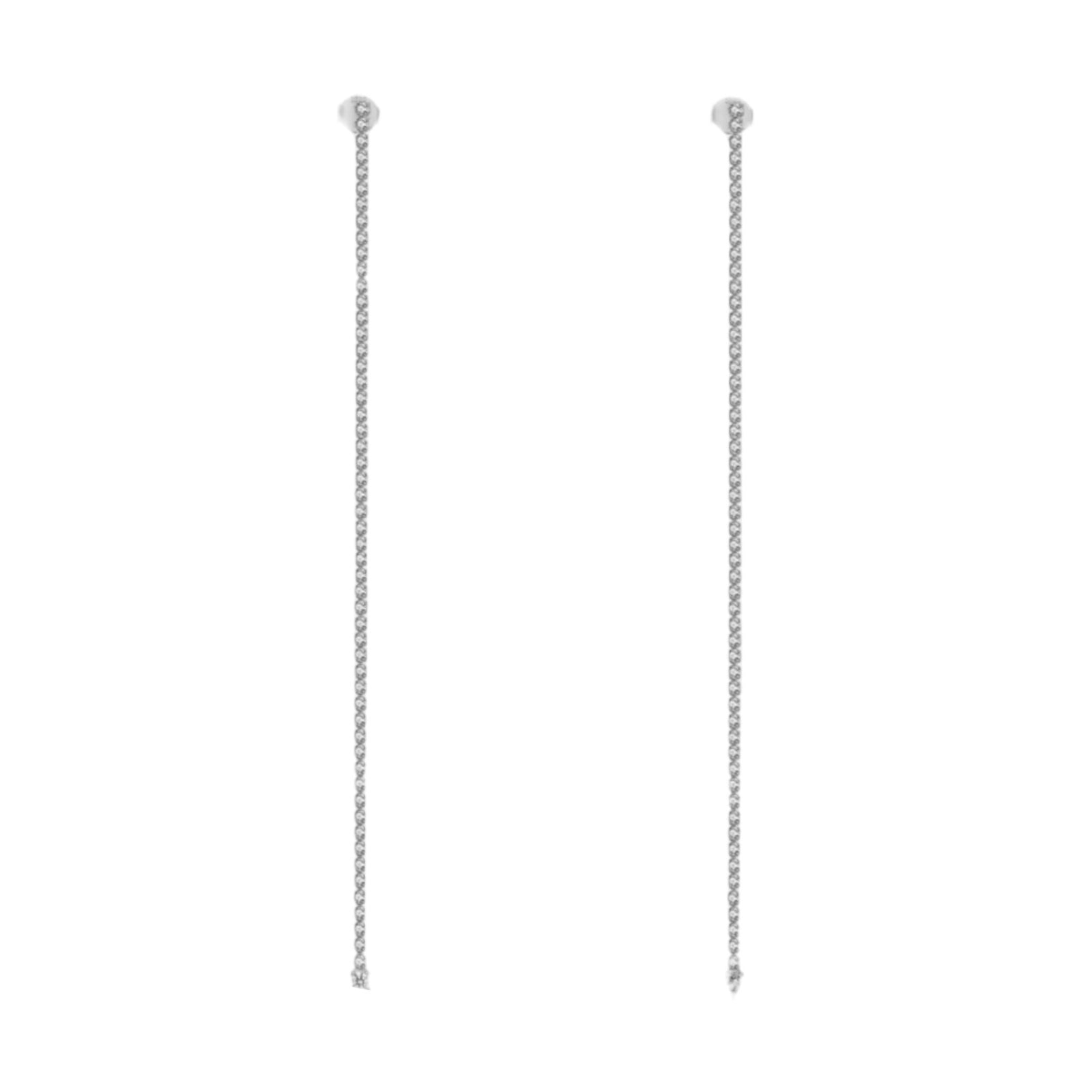 Long Thin tennis Earrings