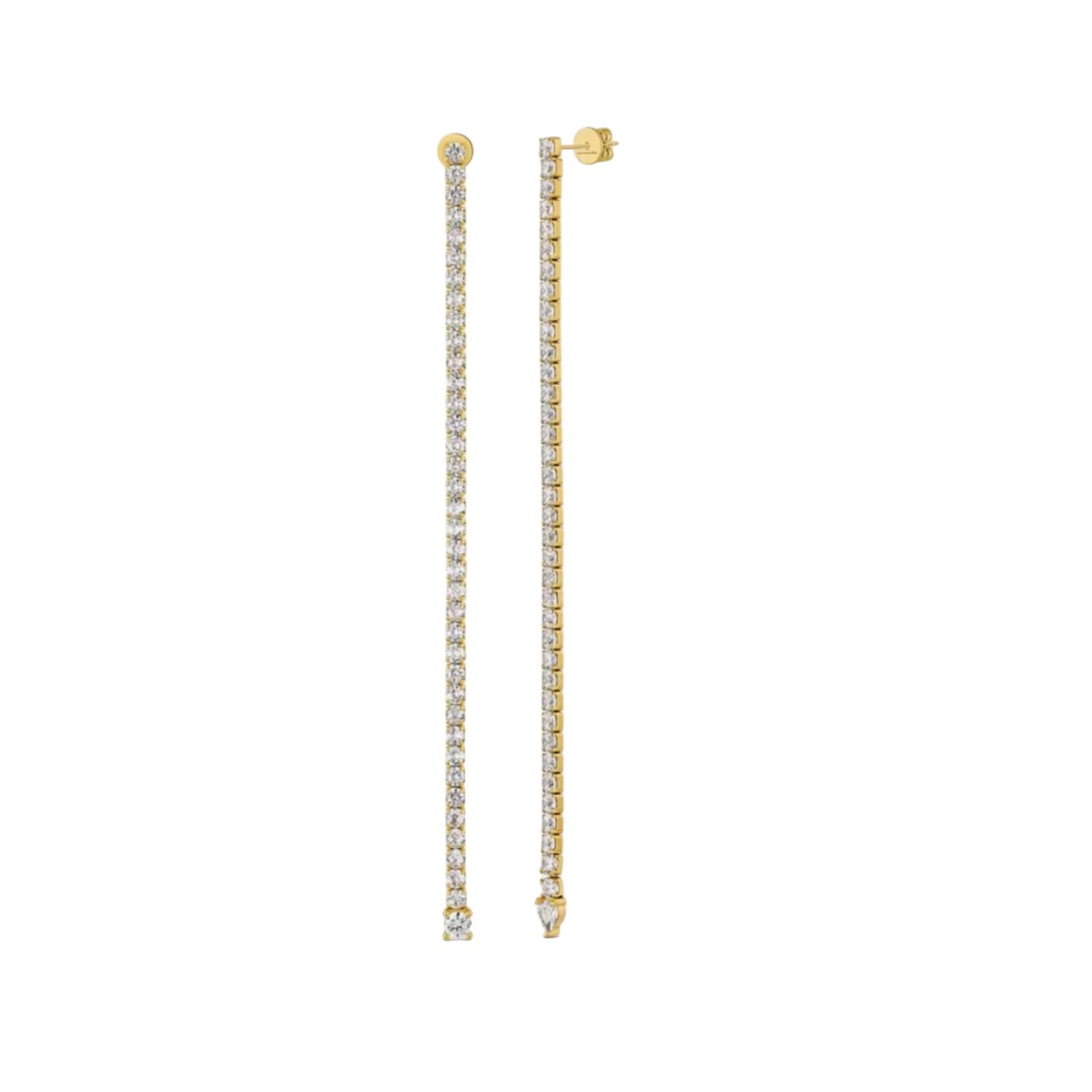 Long Thin tennis Earrings