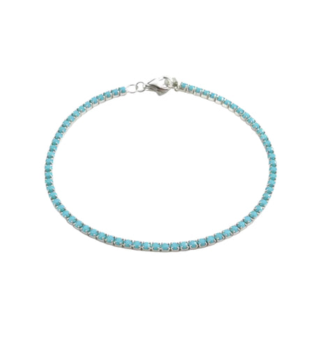 turquoise thin Tennis Bracelet