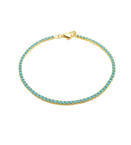 turquoise thin Tennis Bracelet