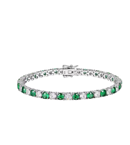 3mm emerald Tennis Bracelet