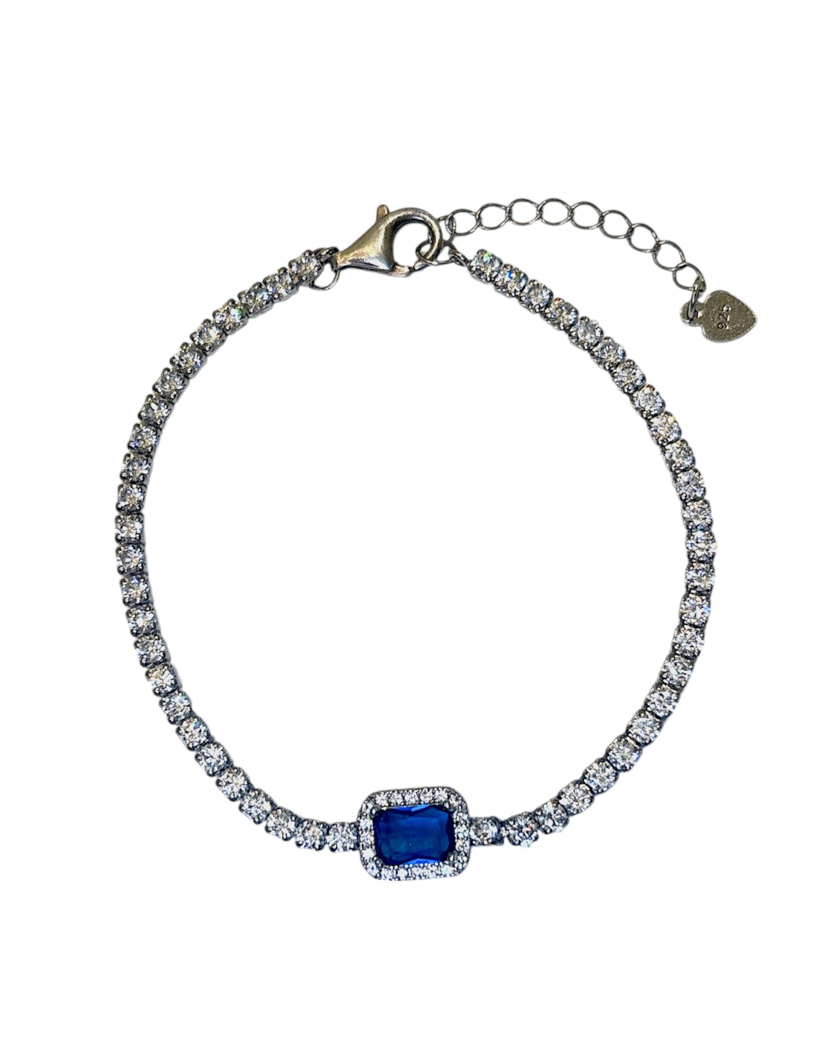 Cz square tennis bracelet