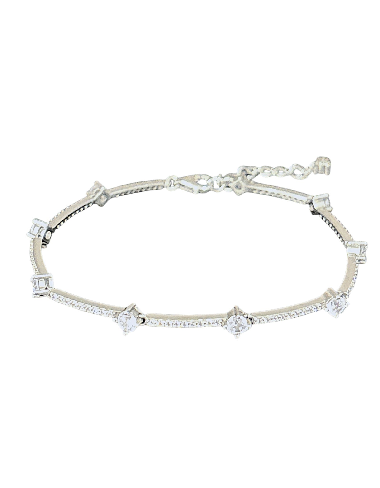 Hard tennis Bracelet with color Cz