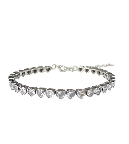 Bezel Hearts Bracelet