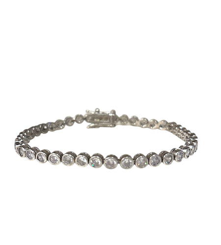 Round bezel tennis Bracelet