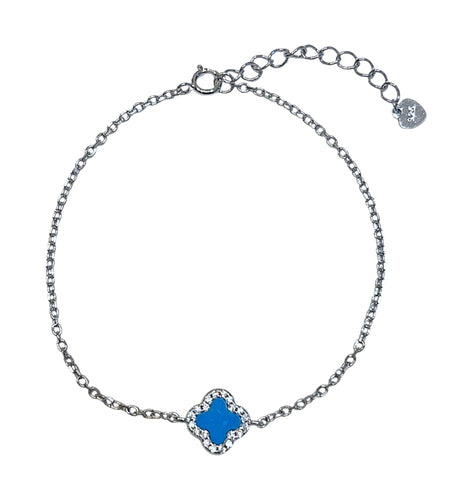Clover Stone CZ Bracelet