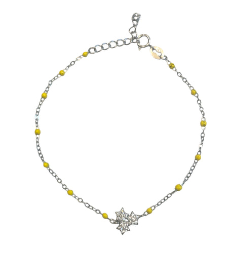 Triple mini stars with color dots bracelet