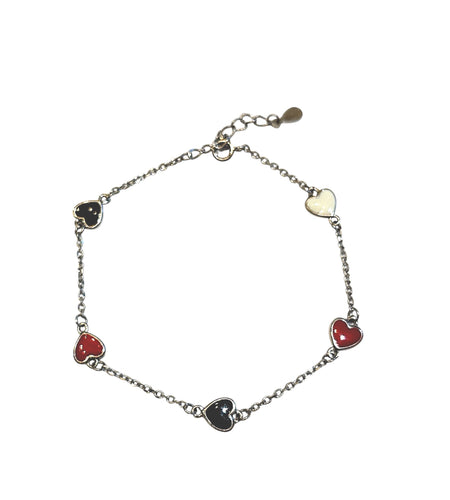 Enamel Hearts Bracelet