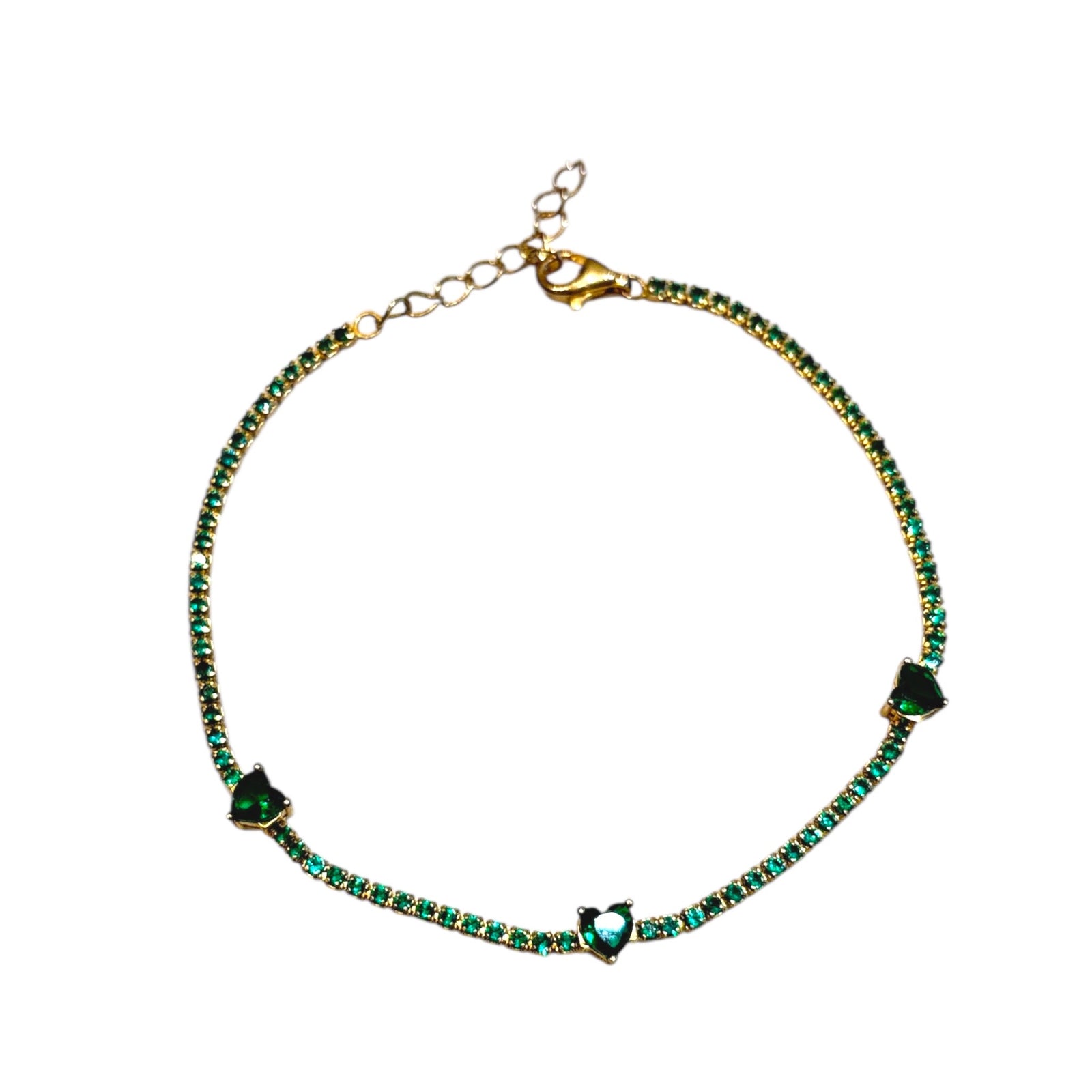 Hearts Cz tennis bracelet