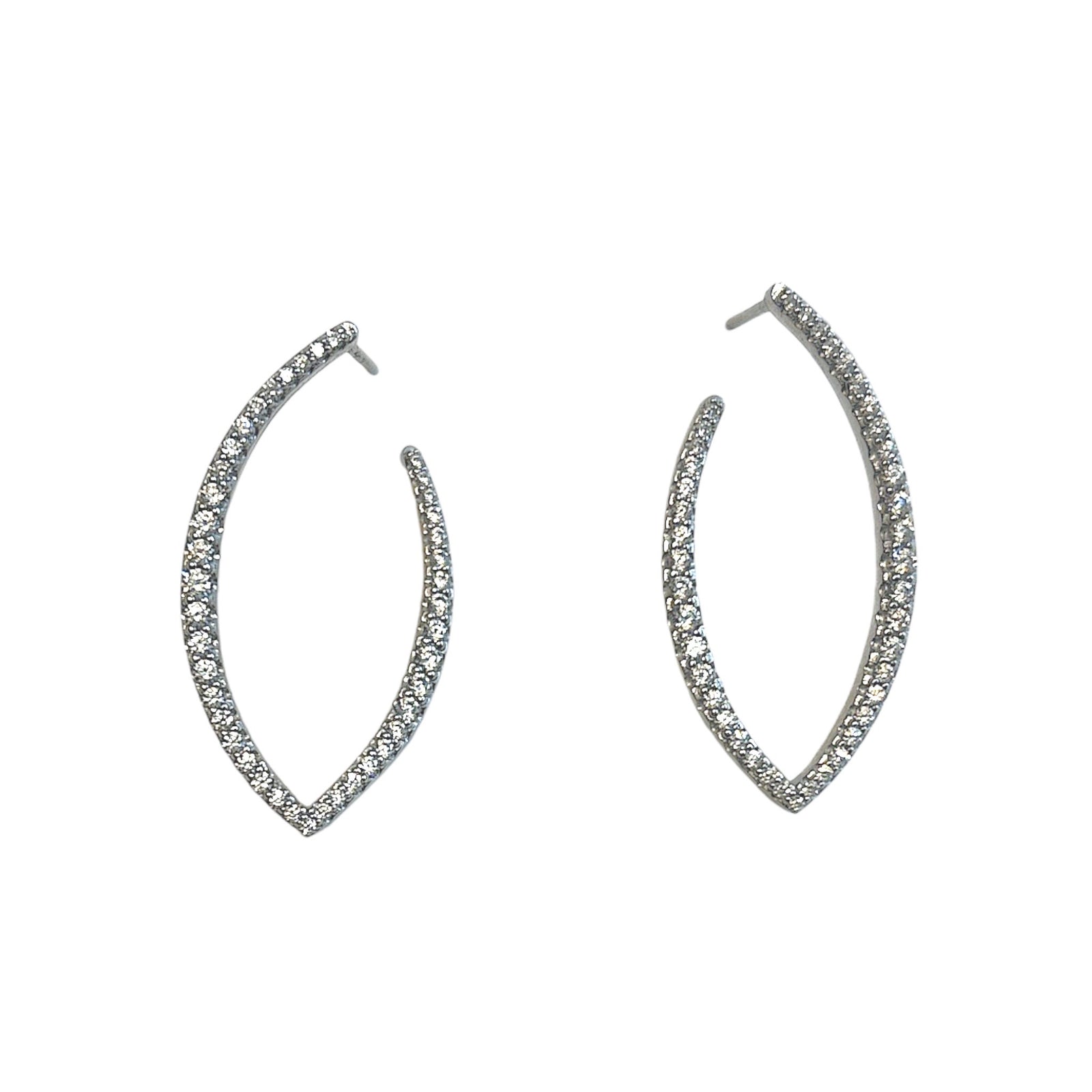 Pave Twist open Hoop