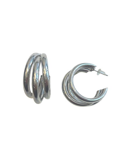 Triple Chunky Hoop (medium )