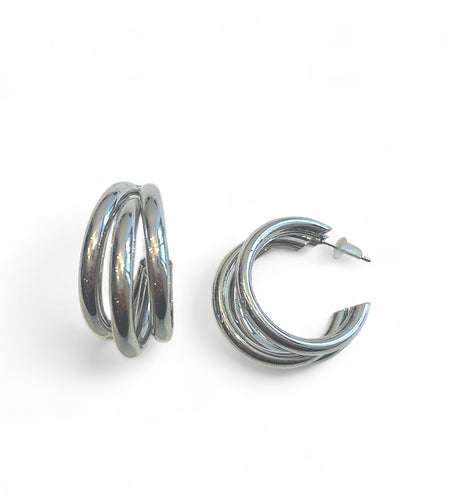Triple Chunky Hoop (medium )