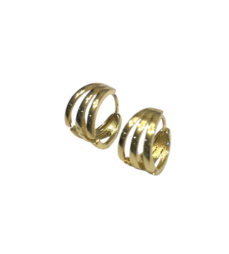 Triple Small Hoop