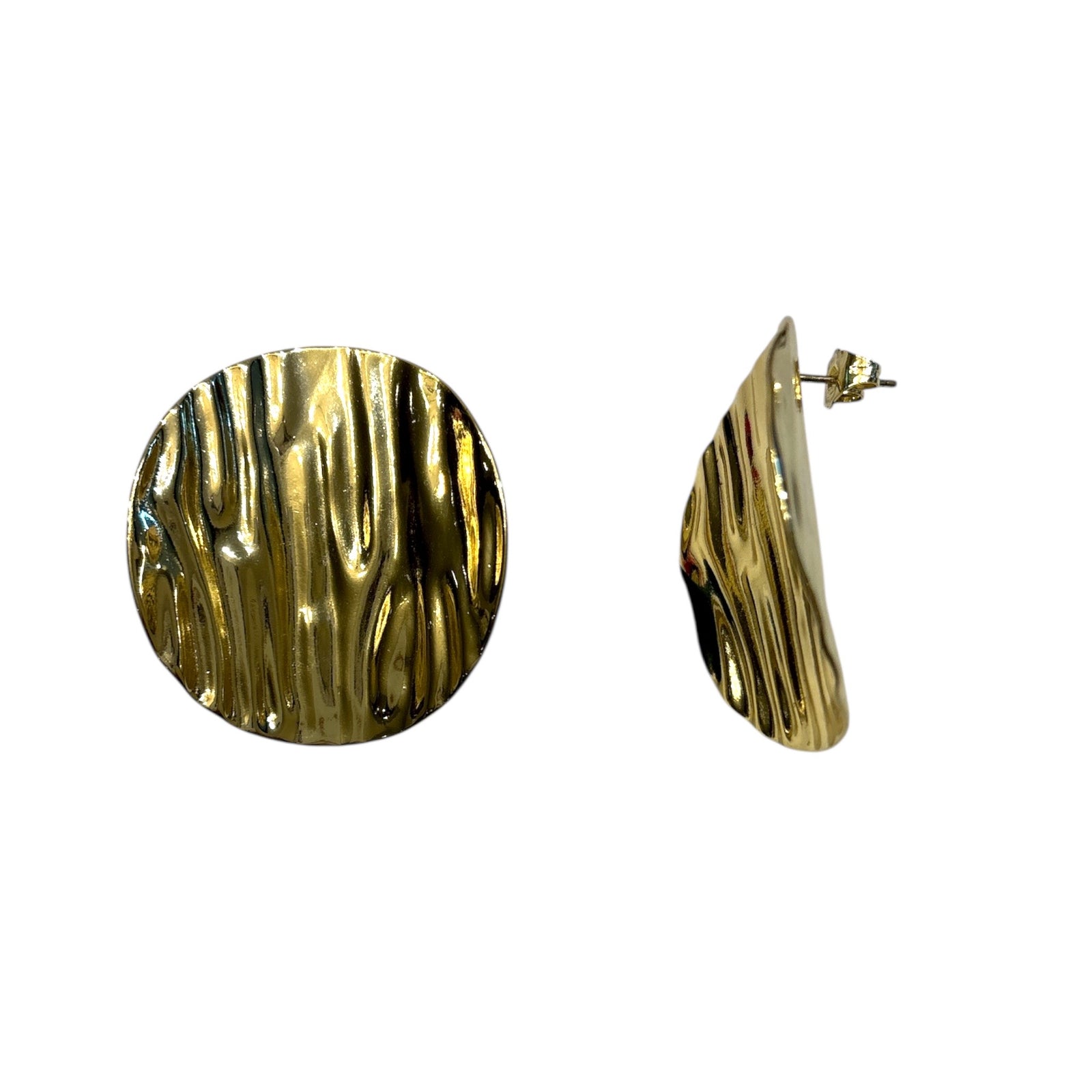 Round big earrings
