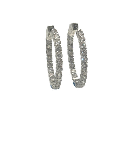 Inside out Cz Hoops