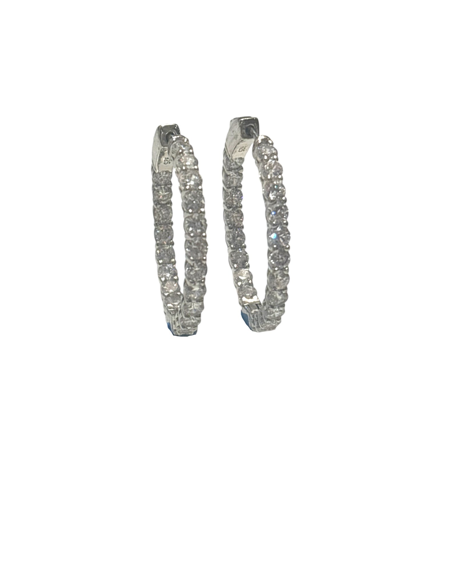 Inside out Cz Hoops