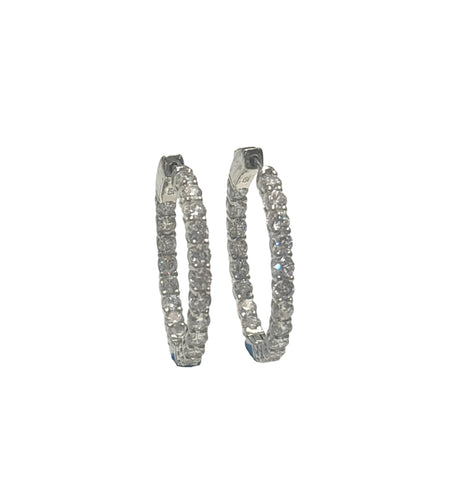 Inside out Cz Hoops