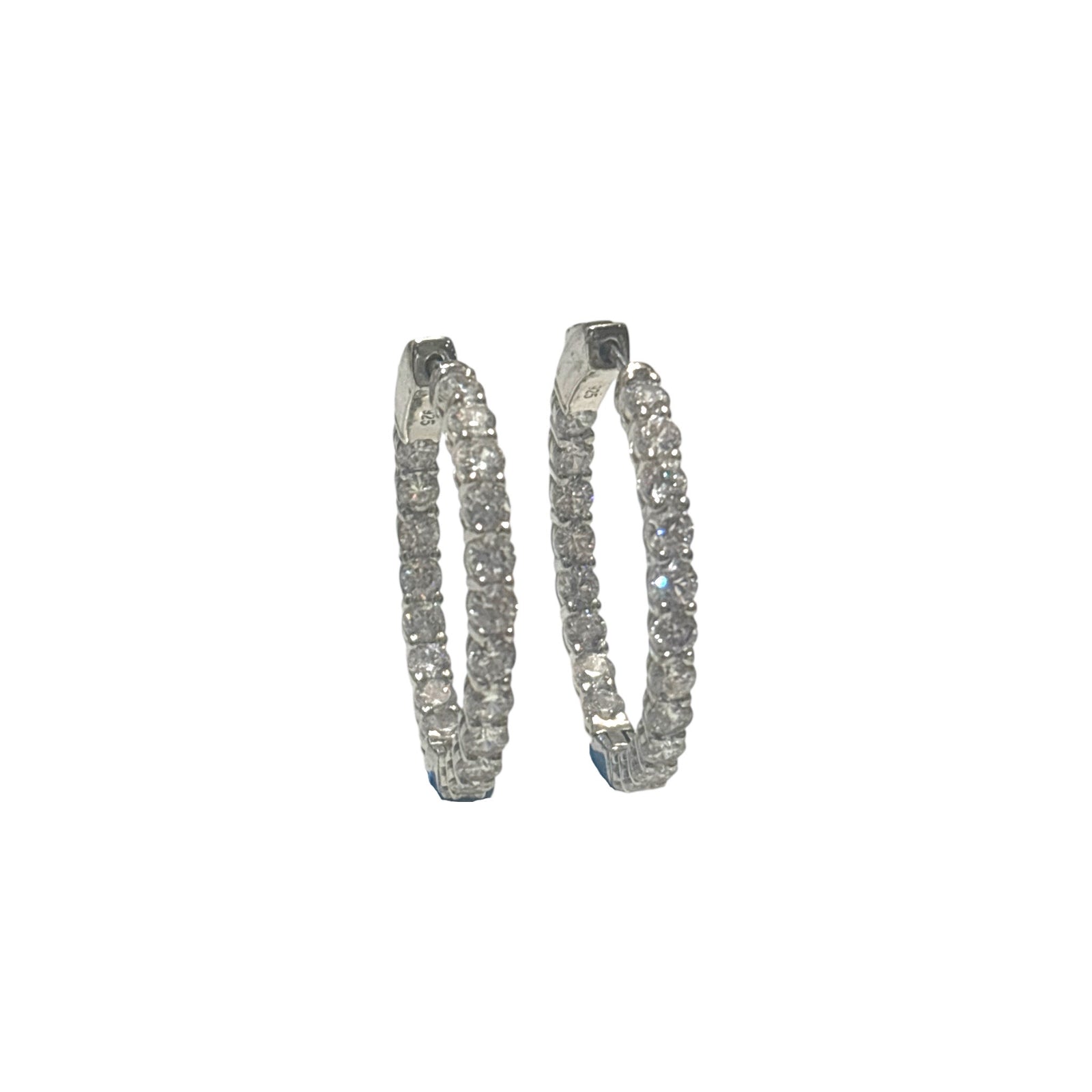 Inside out Cz Hoops