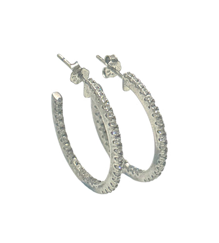 Pave Open medium Hoops