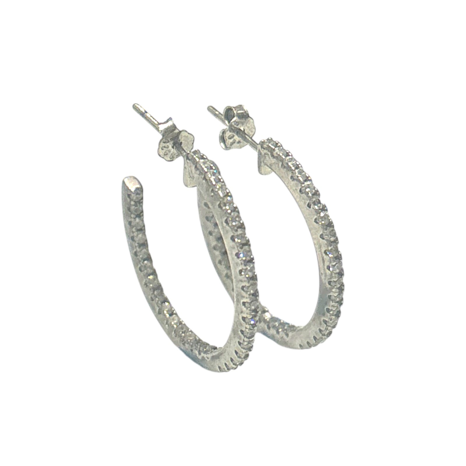 Pave Open medium Hoops