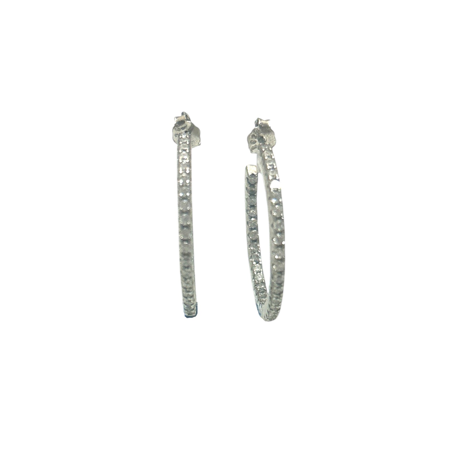 Pave Open medium Hoops