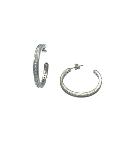 Bezel Cz hoops