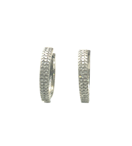 Pave Cz Medium Hoops