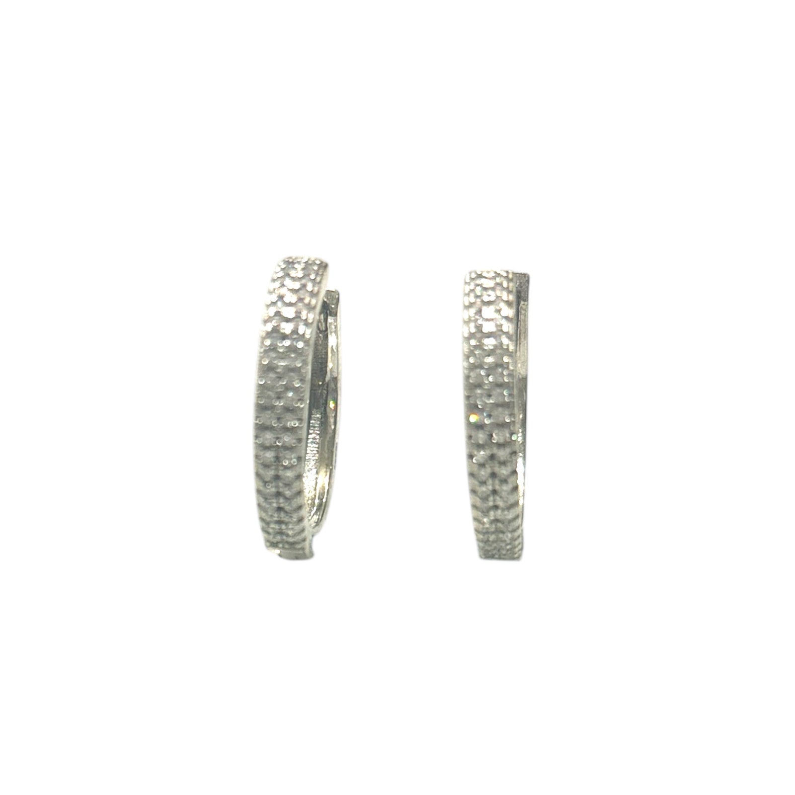 Pave Cz Medium Hoops