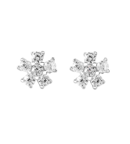 Mini Flower Studs- Silver