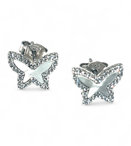 Stone cz Butterfly Stud