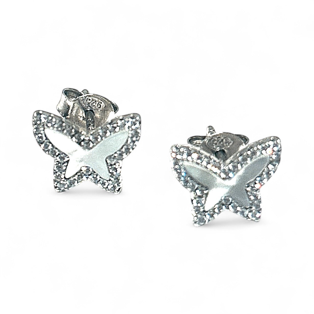 Stone cz Butterfly Stud