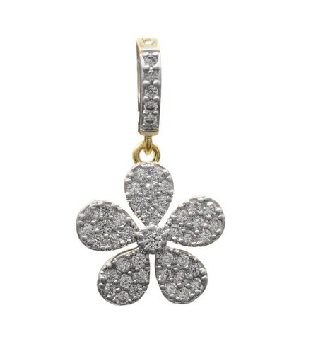 Flower pave charm