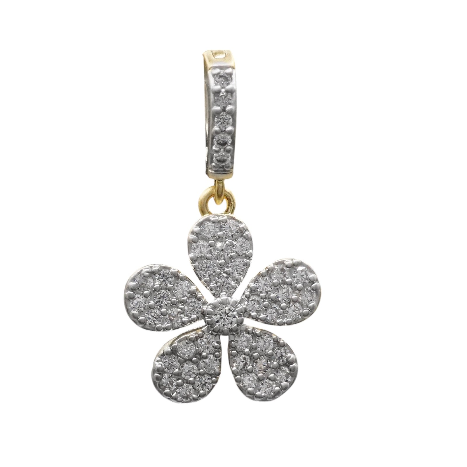 Flower pave charm