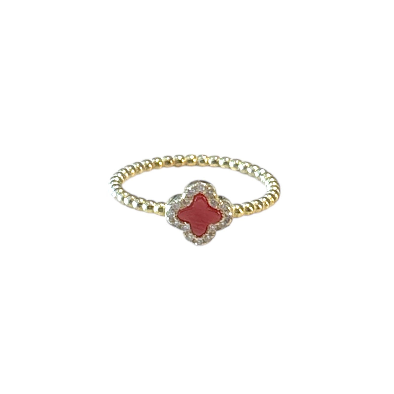 Clover stone ring