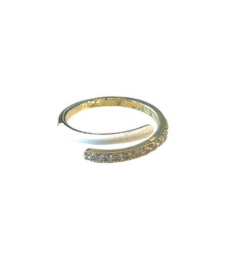 Spiral enamel Cz ring