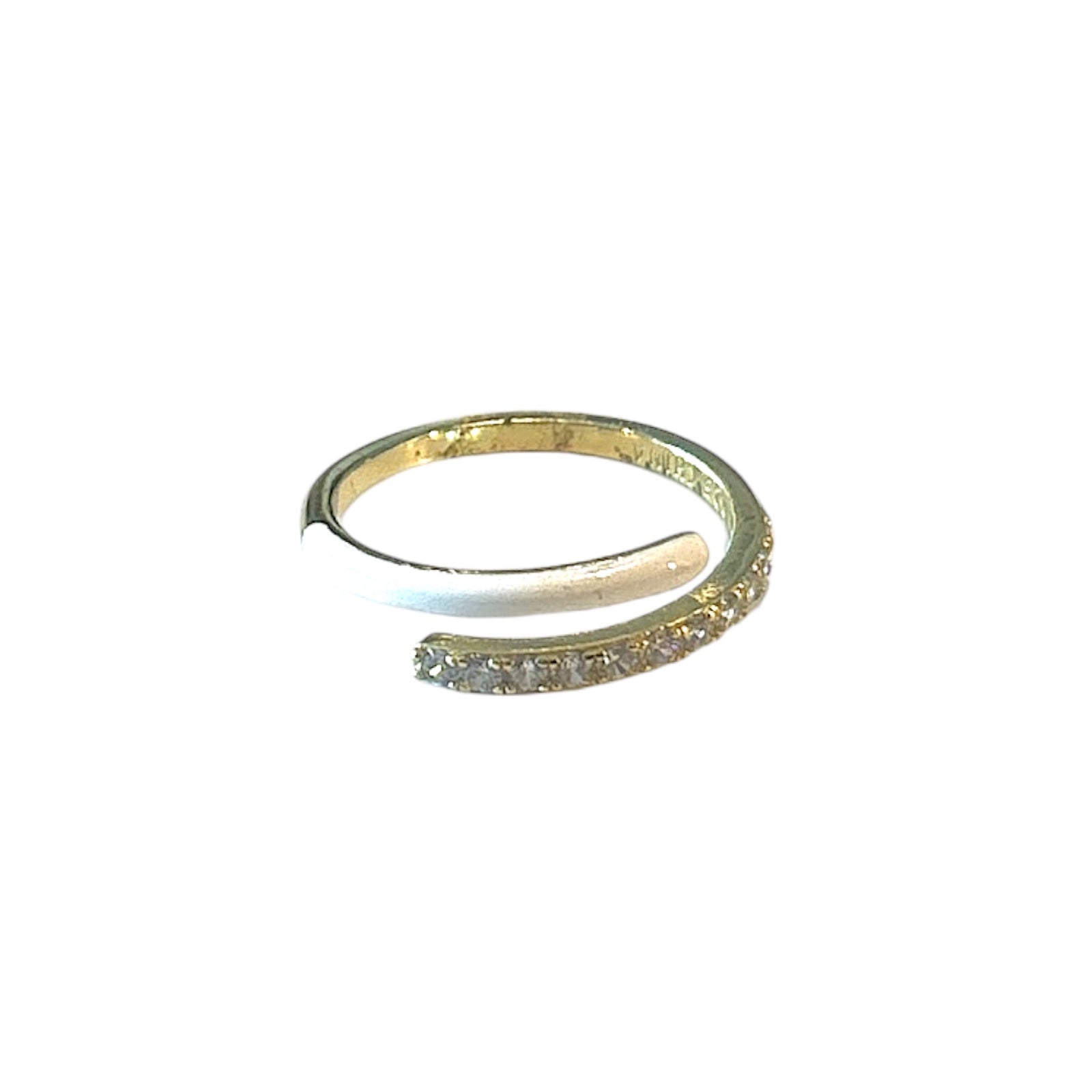 Spiral enamel Cz ring