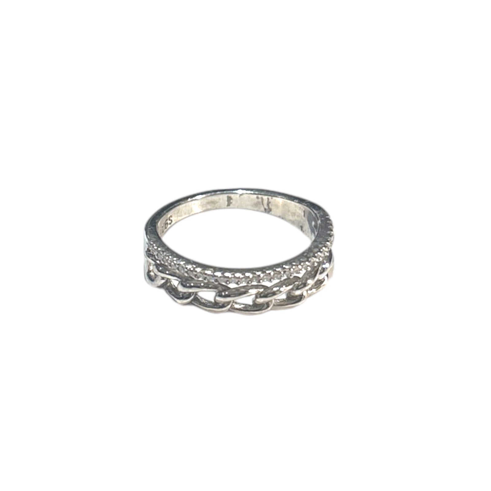 Chain with pave line ring