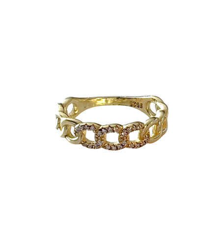 Cuban pave Ring
