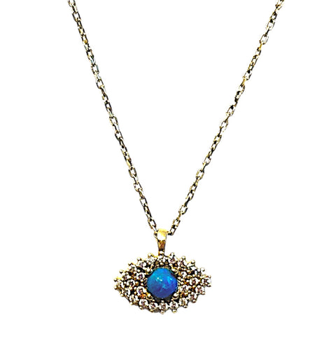Cz evil eye Necklace