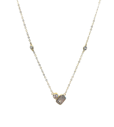 Bezel Cz Necklace