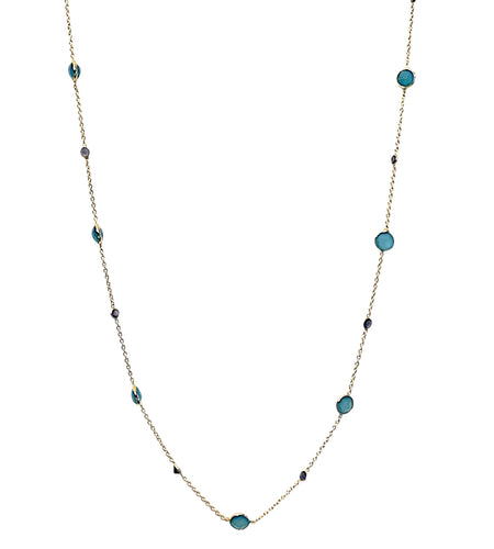 Long necklace w/Natural stones