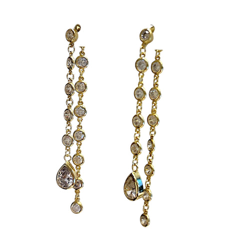 Front and Back bezel earrings