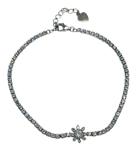 Mini Flower Thin Tennis Bracelet