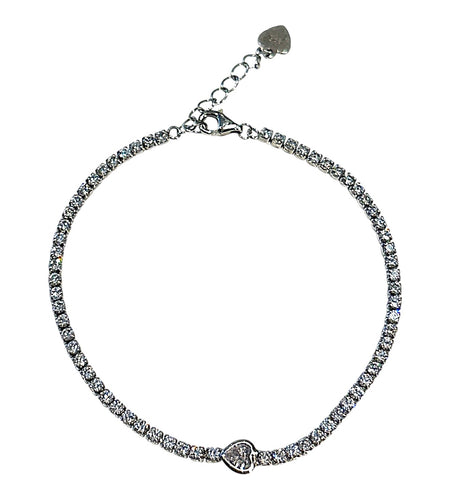 Mini heart Thin Tennis Bracelet
