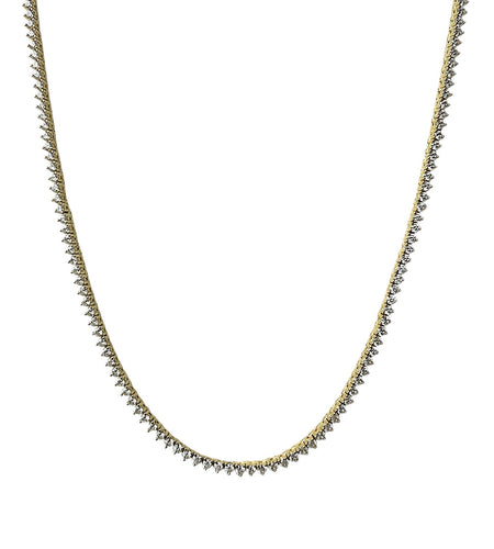 3 prong Tennis Necklace 2mm