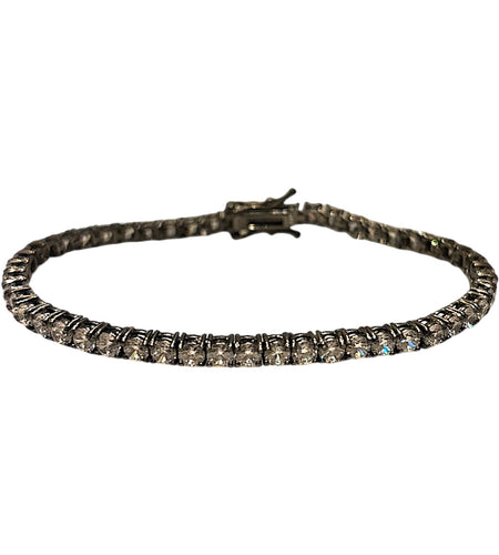 White over Black tennis Bracelet