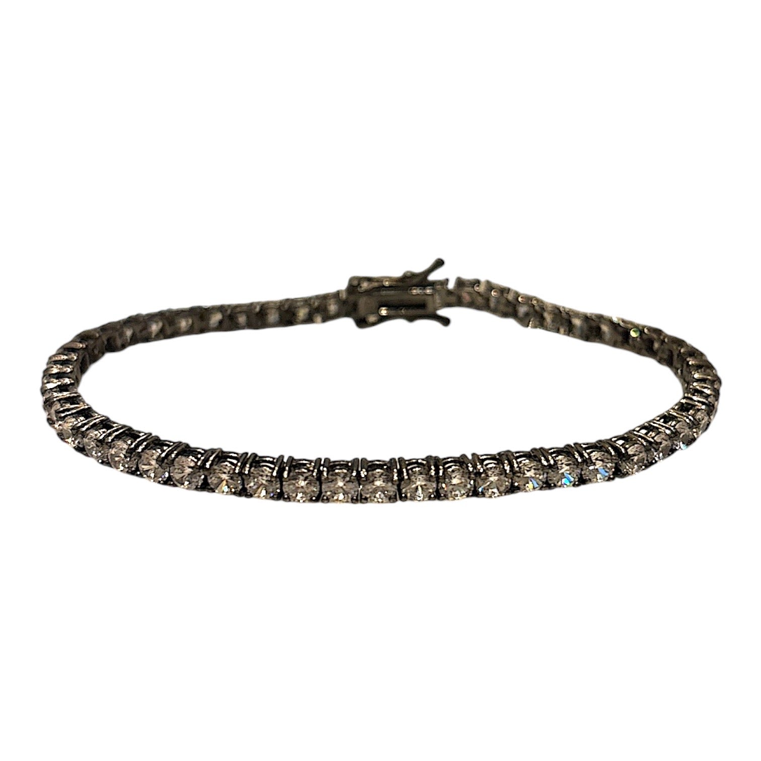 White over Black tennis Bracelet