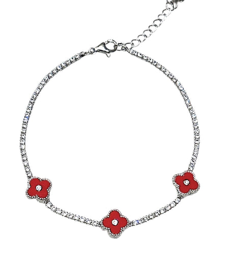Thin Clover tennis bracelet