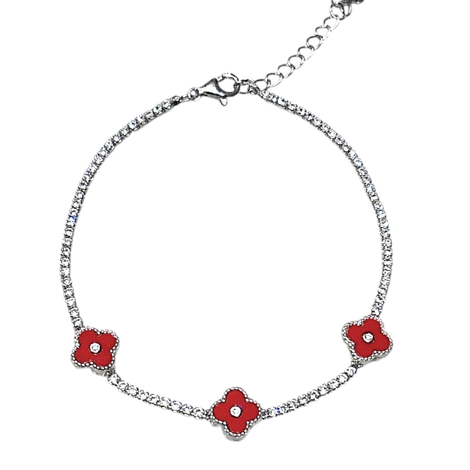 Thin Clover tennis bracelet