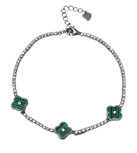Thin Clover tennis bracelet